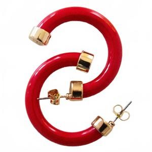 NEW HOO HOOPS women's mini hoops in red